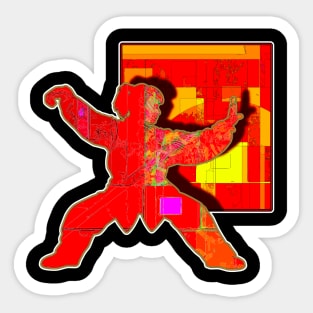 Orange Tai Chi Sticker